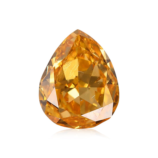 0,36 Karat Fancy Vivid Orange Yellow Pear Diamant SI1 GIA