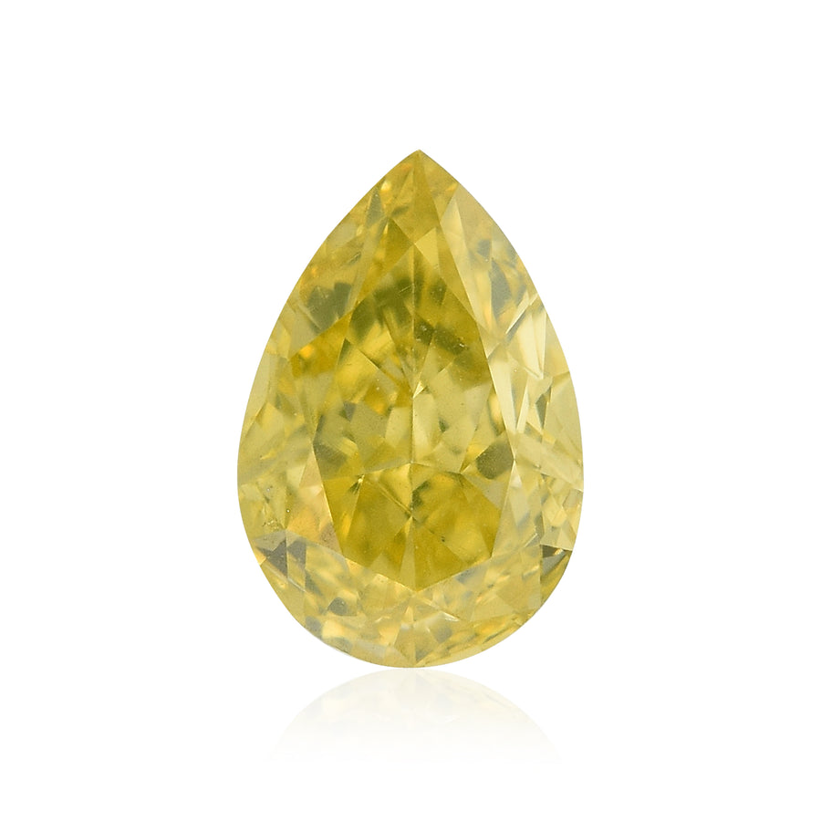 Diamante Giallo Intenso Fancy a Pera da 0,35 Carati VS2 GIA