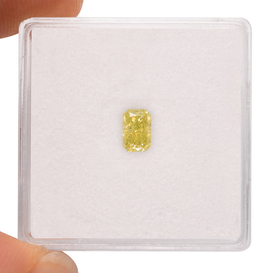0.44 Carat Fancy Yellow Radiant Diamond SI1 GIA