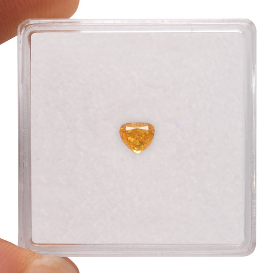 0.30 Carat Fancy Vivid Orange Yellow HEART Diamond SI1 GIA