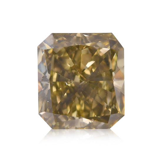 2,02 Karat Fancy Dark Brown Greenish Yellow Radiant Diamant SI1 GIA