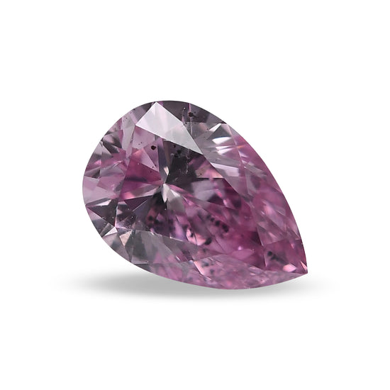 0.17 Carat Fancy Intense Purplish Pink Pear Diamond I1 GIA & ARGYLE