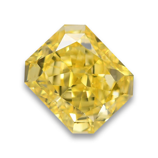 0.51 Carat Fancy Intense Yellow Radiant Diamond VS1 GIA