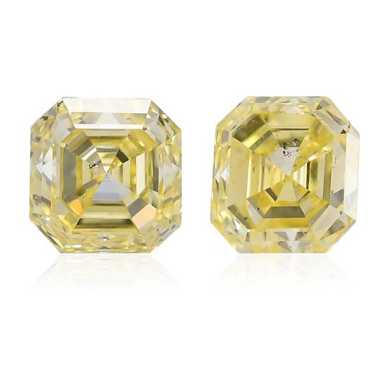 0,94 Karat Fancy Yellow Asscher Diamanten (SI2)