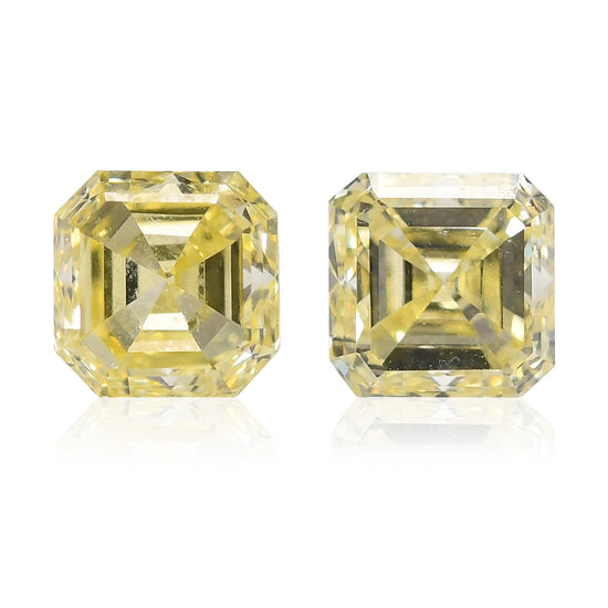 0,72 Karat Fancy Yellow Asscher Diamanten (VS2)