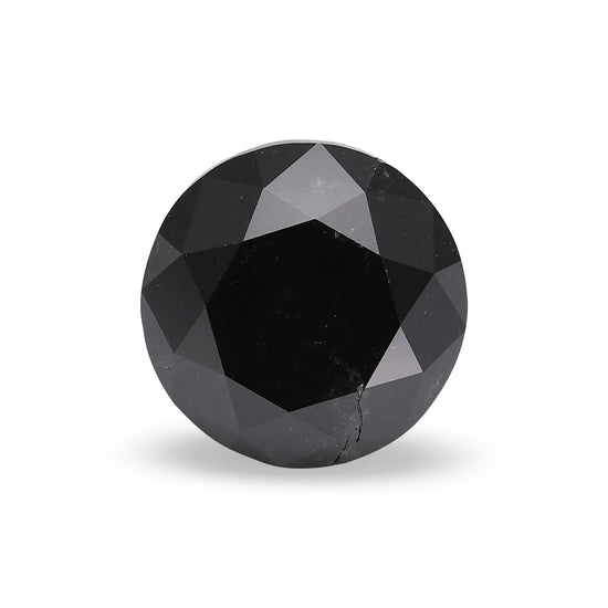 1.52 Carat Fancy Black Round Brilliant Diamond  GIA