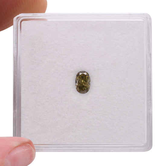 0.26 Carat Chameleon Oval Diamond  GIA
