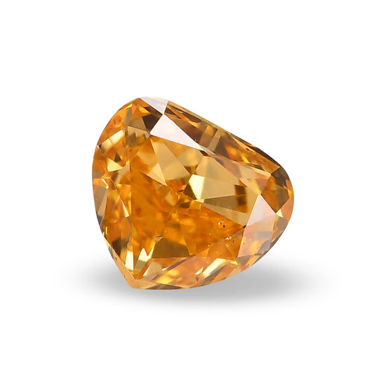 0.26 Carat Fancy Intense Yellow Orange HEART Diamond SI1 GIA