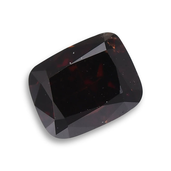 0.34 Carat Fancy Dark Orangy Brown Cushion Diamond (I1) GIA