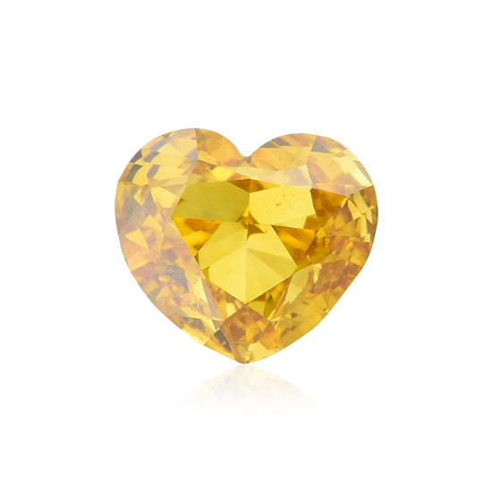 0.50 قيراط ألماسة قلبية الشكل Fancy Deep Orangy Yellow بدرجة نقاء VS2 من GIA
