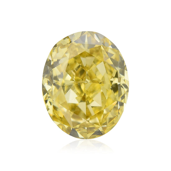 0.57 قيراط ألماسة بيضاوية Fancy Deep Yellow بدرجة نقاء SI1 من GIA