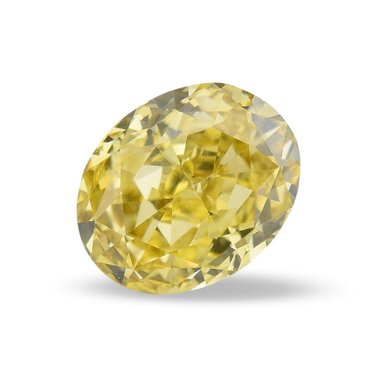 0.57 Carat Fancy Deep Yellow Oval Diamond SI1 GIA