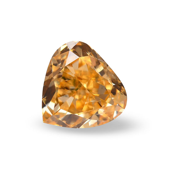 0.35 Carat Fancy Intense Yellow Orange HEART Diamond SI1 GIA