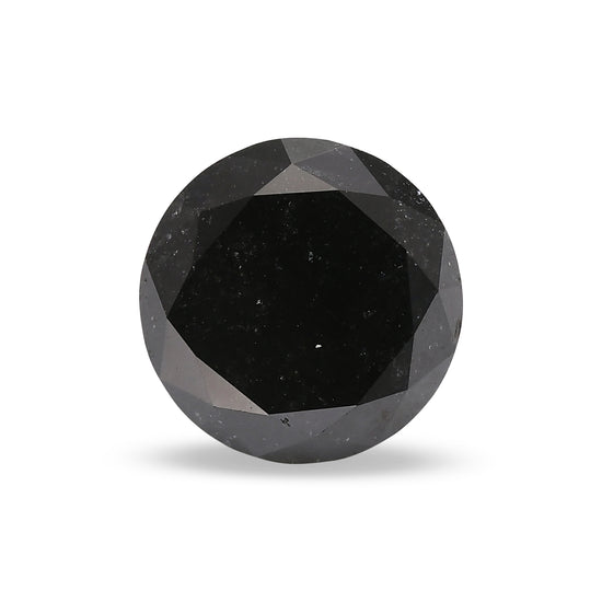 1.98 Carat Fancy Black Round Brilliant Diamond  GIA