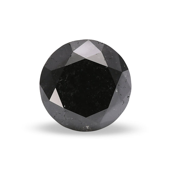 2.00 Carat Fancy Black Round Brilliant Diamond  GIA