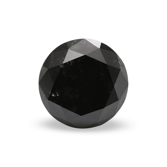 2.84 Carat Fancy Black Round Brilliant Diamond  GIA