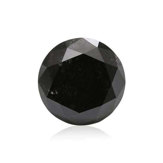 2,84 Karat Fancy Black runder Brillant Diamant GIA