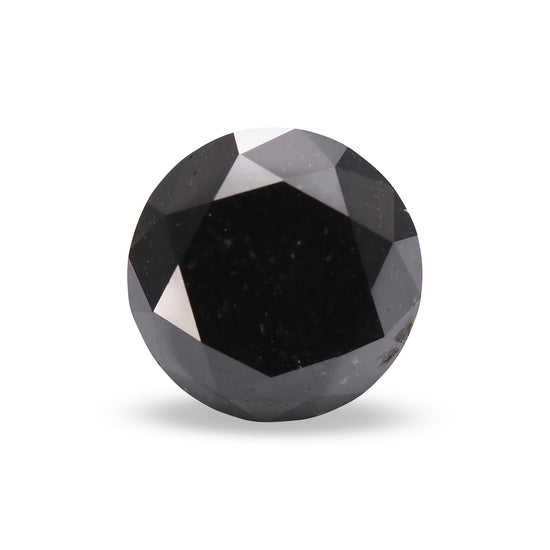 1.96 Carat Fancy Black Round Brilliant Diamond  GIA