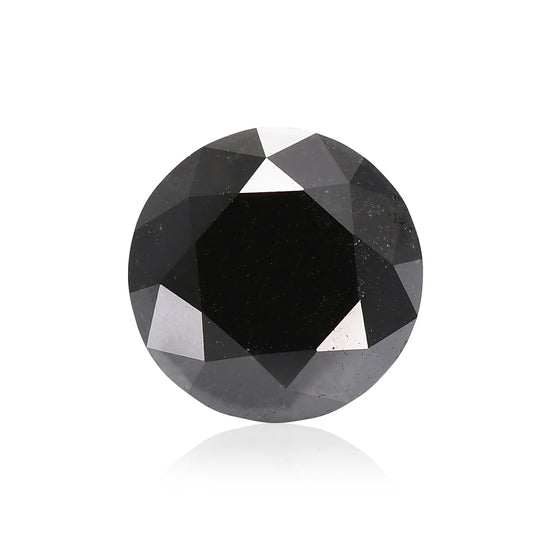 Diamante rotondo taglio brillante fantasia nero da 2,21 carati GIA