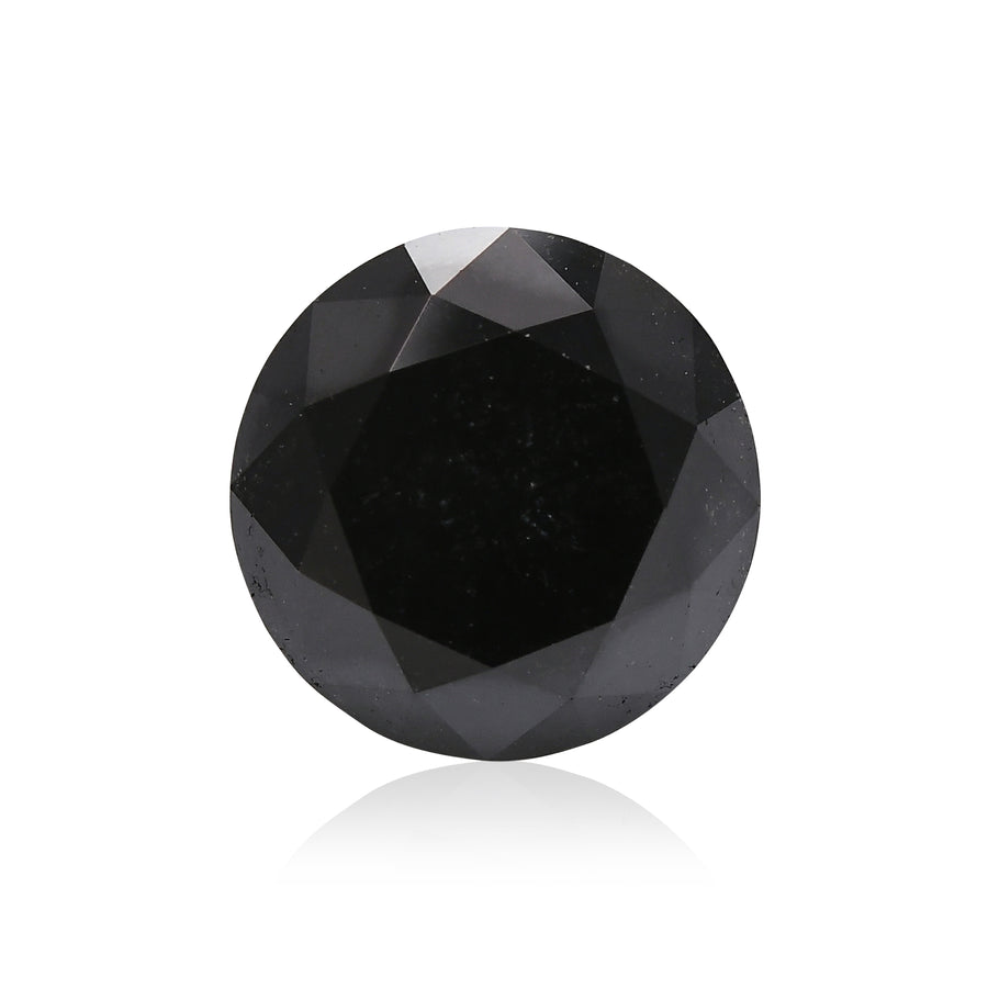 1.72 Carat Fancy Black Round Brilliant Diamond  GIA