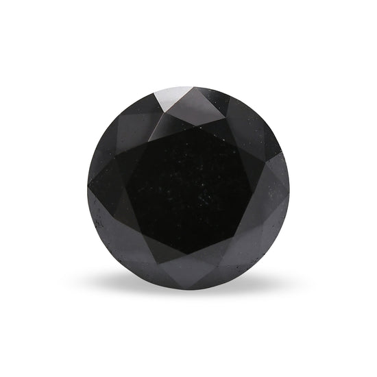 1.72 Carat Fancy Black Round Brilliant Diamond  GIA