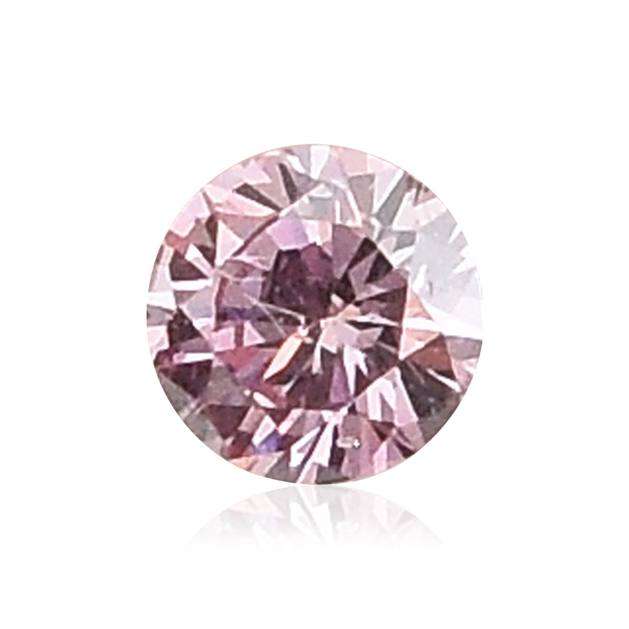 0.06 Carat Fancy Purplish Pink Round Diamond GIA