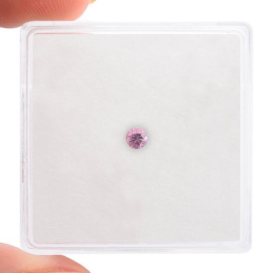0.08 Carat Fancy Intense Purplish Pink Round Brilliant Diamond  GIA