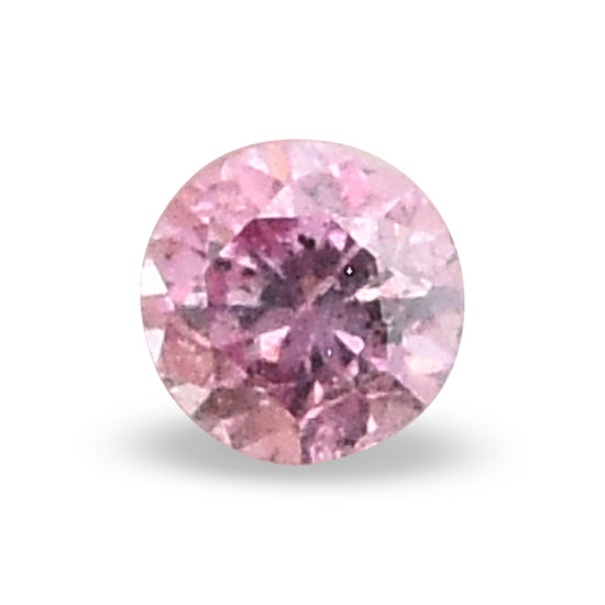 0.08 Carat Fancy Intense Purplish Pink Round Brilliant Diamond  GIA