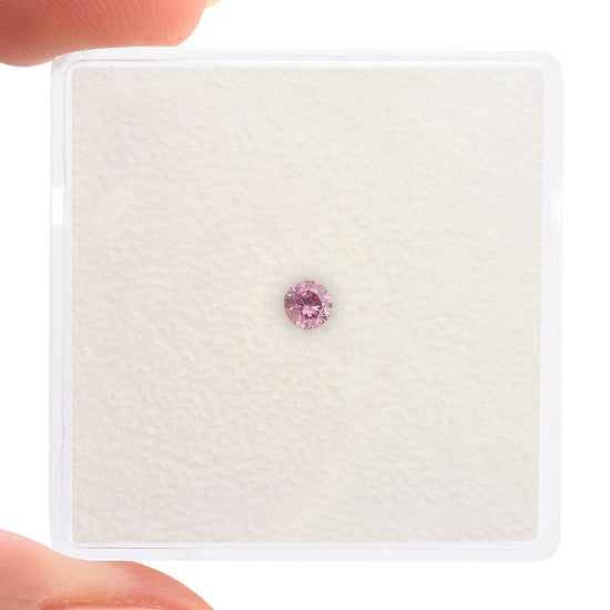 0.07 Carat Fancy Intense Purplish Pink Round Brilliant Diamond  GIA