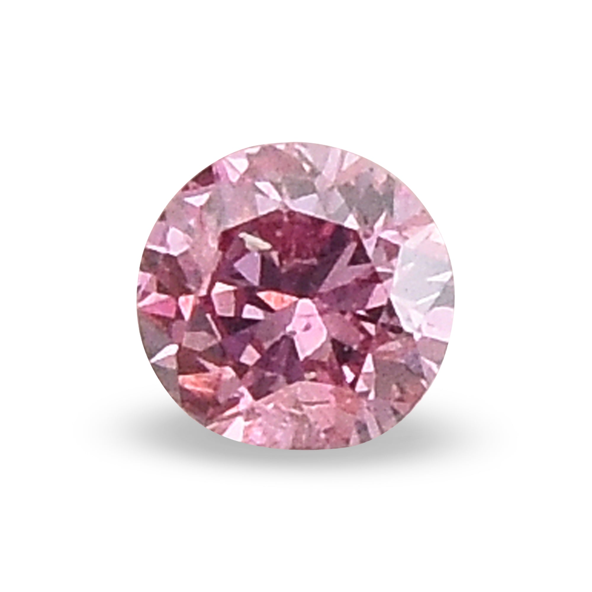 0.07 Carat Fancy Intense Purplish Pink Round Brilliant Diamond GIA