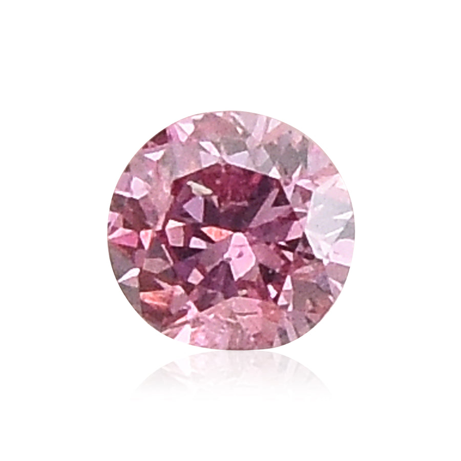 0.07 Carat Fancy Intense Purplish Pink Round Diamond GIA