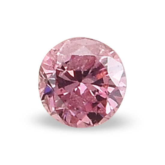 0.07 Carat Fancy Intense Pink Round Brilliant Diamond  GIA