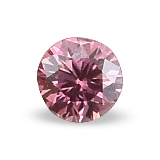 0.06 Carat Fancy Intense Pink Round Brilliant Diamond  GIA