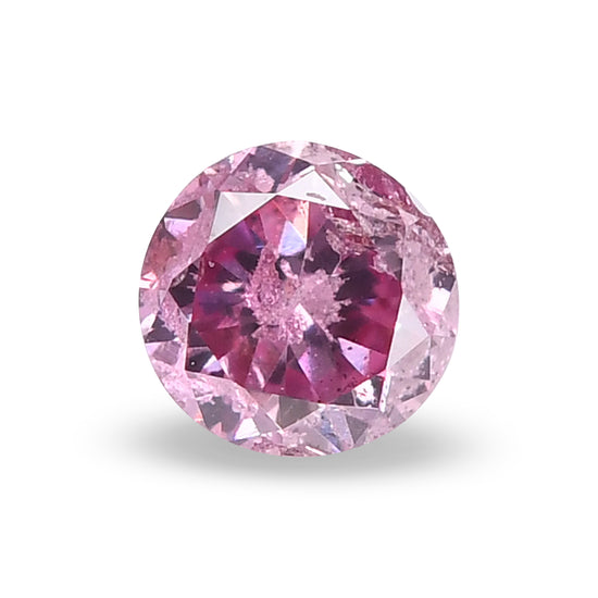 0.12 Carat Fancy Intense Purplish Pink Round Brilliant Diamond  GIA