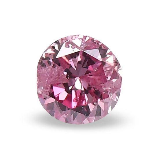 0.14 Carat Fancy Intense Purplish Pink Round Brilliant Diamond  GIA