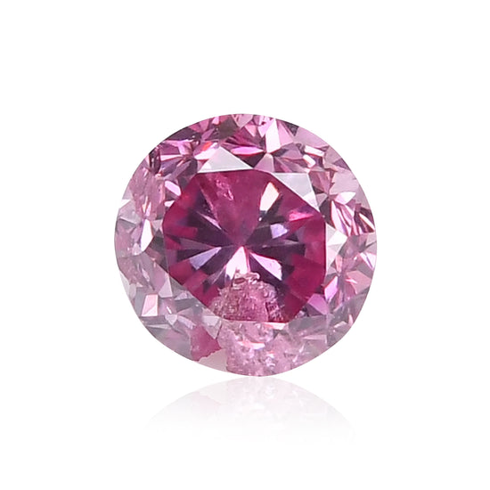0.13 Karat Fancy Vivid Purplish Pink runder Brillant GIA