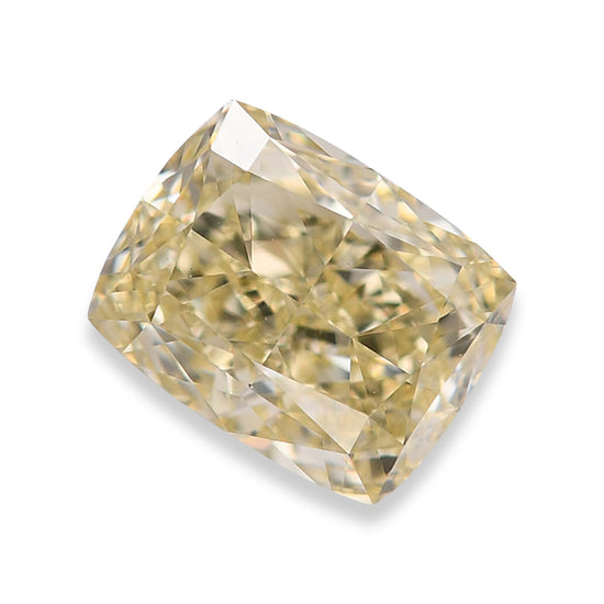 1,09 Karat Fancy Light Brownish Yellow Kissen Diamant IF GIA