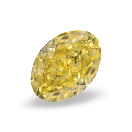 0.81 Carat Fancy Intense Yellow Oval Diamond SI1 GIA