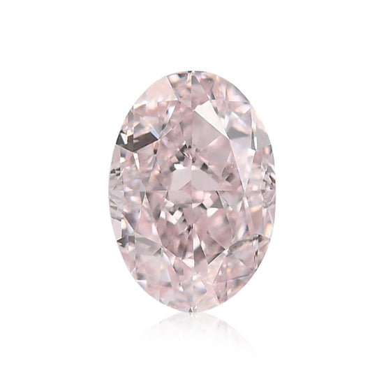 0.52 Carat Fancy Light Orangy Pink Oval Diamond IF GIA