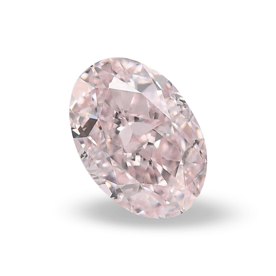 0.52 Carat Fancy Light Orangy Pink Oval Diamond IF GIA