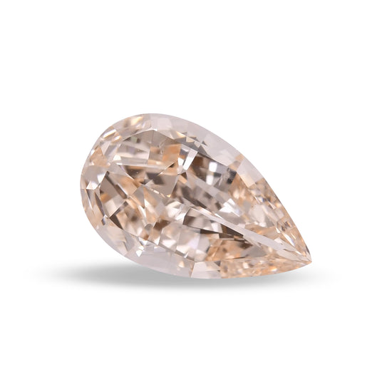 0.90 Carat Fancy Pinkish Orange Pear Diamond SI2 GIA