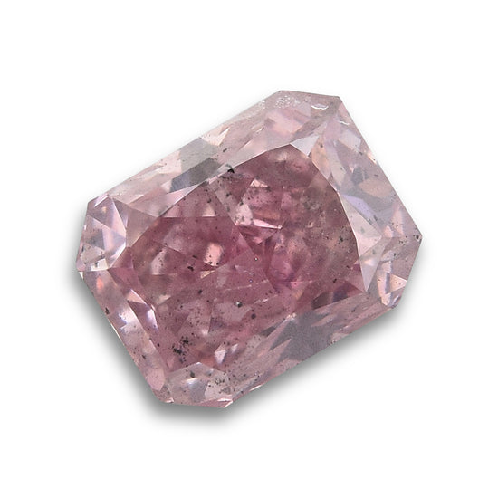 0.55 Carat Fancy Intense Pink Radiant Diamond (I1) GIA