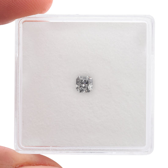 0.20 Carat Fancy Light Gray Blue Radiant Diamond I1 GIA