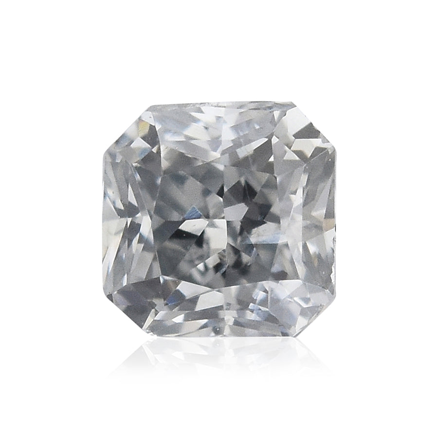 0.20 Carat Fancy Light Gray Blue Radiant Diamond I1 GIA