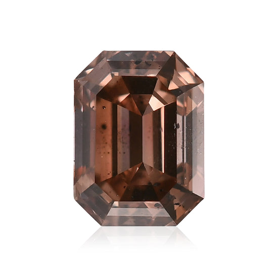 0,48 Karat Fancy Orange Brown Emerald Diamant I1 GIA