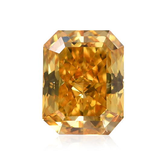 0.84 Carat Fancy Vivid Orange Yellow Radiant Diamond SI1 GIA