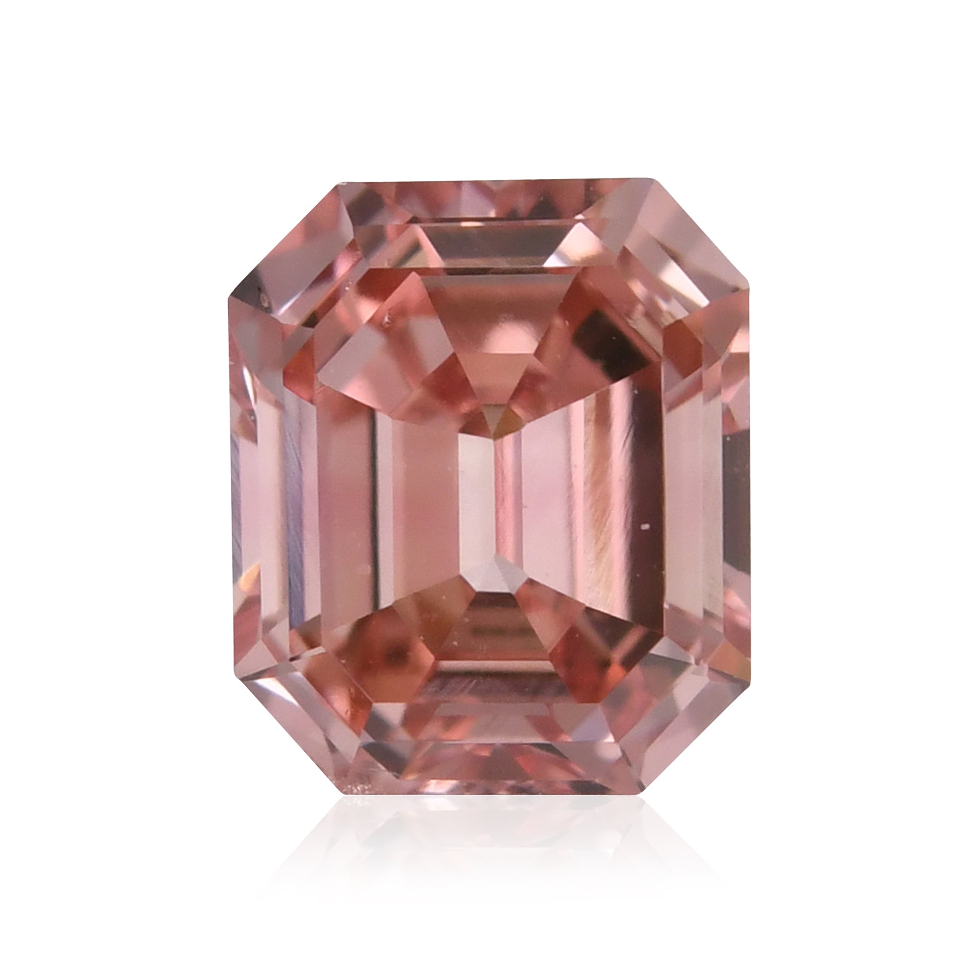 0.40 Carat Fancy Intense Orangy Pink Emerald Diamond SI2 GIA | LEIBISH