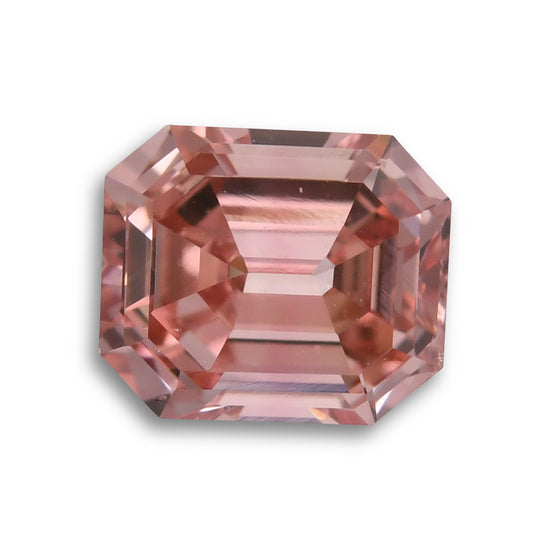 0.40 Carat Fancy Intense Orangy Pink Emerald Diamond SI2 GIA