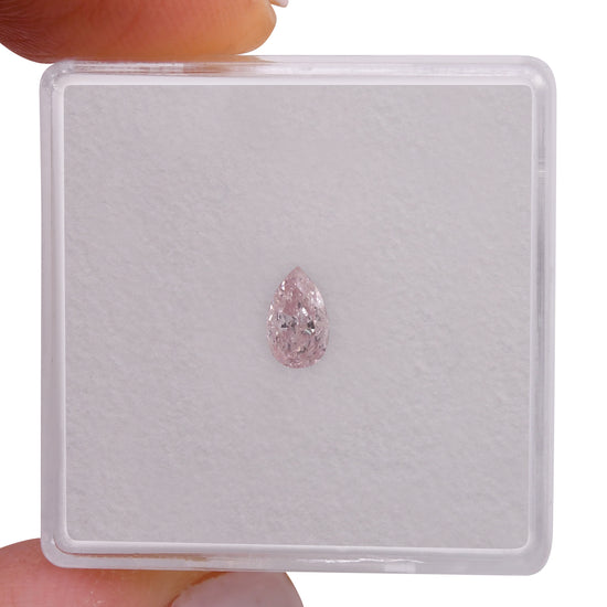 0.40 Carat Fancy Light Pink Pear Diamond SI1 GIA