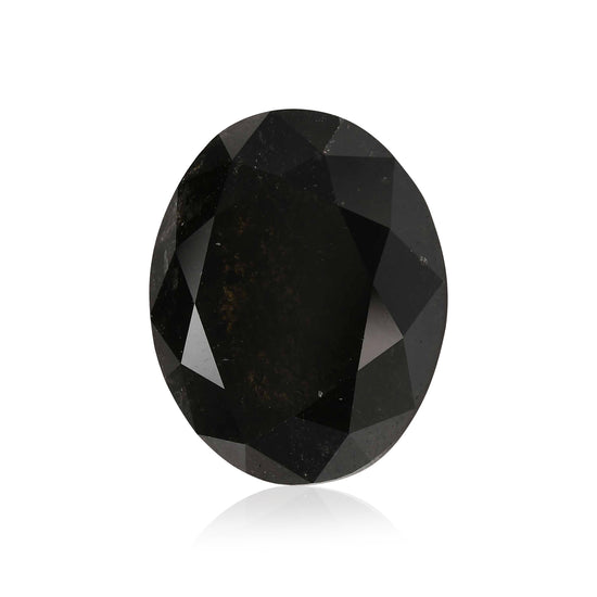 4.69 Carat Fancy Black Oval Diamond  GIA